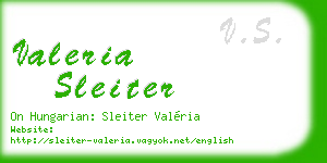 valeria sleiter business card